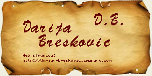 Darija Brešković vizit kartica